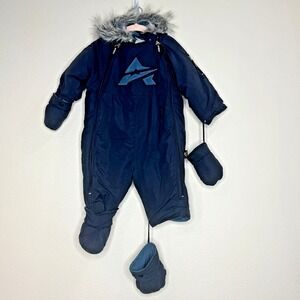 AVIREX Tactical Systems Snowsuit 18M Navy Blue Hooded Attached‎ Booties Mittens